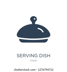 serving dish icon vector on white background, serving dish trendy filled icons from Food collection, serving dish vector illustration