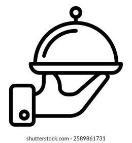 Serving Dish Line Icon Design For Personal And Commercial Use