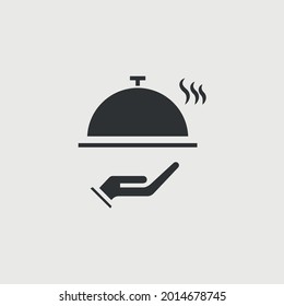 serving food icon vector chef dish service
