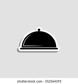 Serving food  icon - vector  sticker