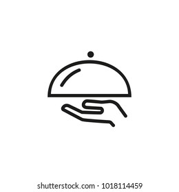 Serving Food Line Icon