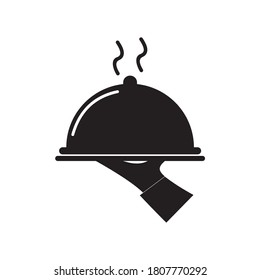 Serving food vector icon illustration sign
