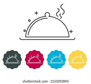 Serving Hot Food - Stock Icon As EPS 10 File