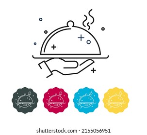 Serving Hot Food - Stock Icon As EPS 10 File