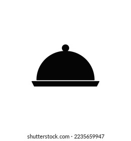 Icono de servicio en glifo plano negro, estilo relleno aislado en fondo blanco