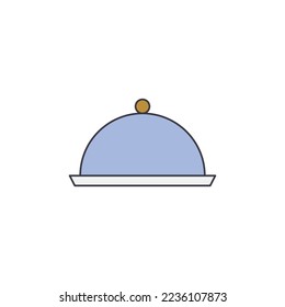 Serving icon in color, isolated on white background 