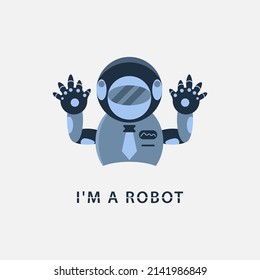 serving robot vector illustration. simple flat for logo icon.
