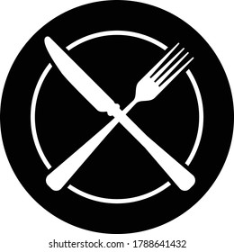 Sirviendo Cuchillo, Cuchara y Plata. Vector de iconos para la cena.