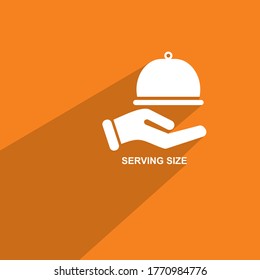 Serving Size Icon, Health Icon Vector