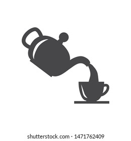 Serving tea vector icon, simple sign for web site and mobile app.