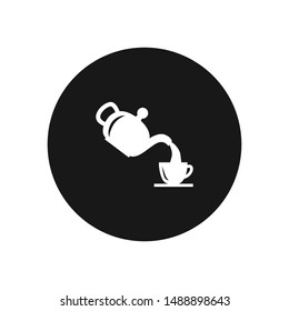 Serving tea vector icon, simple sign for web site and mobile app.
