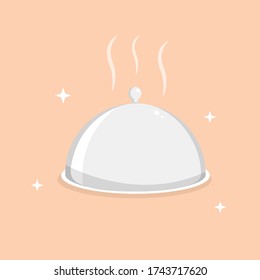 Serving Tray Glittering Vector Illustration
