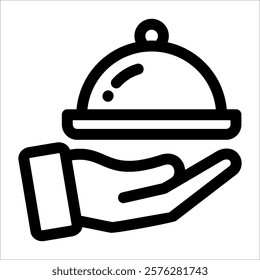 Serving Tray Icon Element For Design