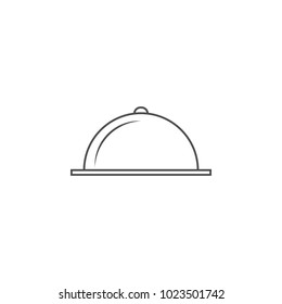 serving tray icon. Element for mobile concept and web apps. Thin line  icon for website design and development, app development. Premium icon on white background