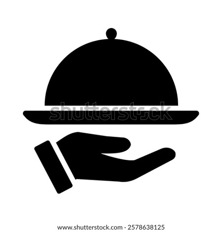 serving tray icon. Waiter icon