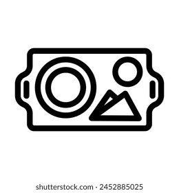 serving trays restaurant equipment line icon vector. serving trays restaurant equipment sign. isolated contour symbol black illustration