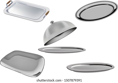 serving trays for silver feeding