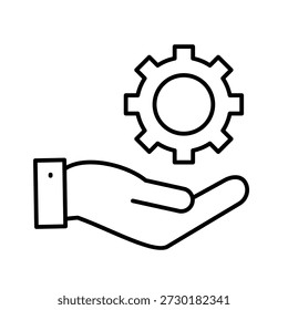 Servitization Outline Icon Vector Illustration