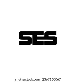 SES letter logo design vector template with white background in Illustrator