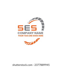 SES Brief Logo Vektordesign, SES einfaches und modernes Logo. SES luxuriöses Alphabet-Design  