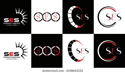 SES logo. S E S design. White SES letter. SES, S E S letter logo design. Initial letter SES linked circle uppercase monogram logo. design. top logo, Most Recent, Featured,