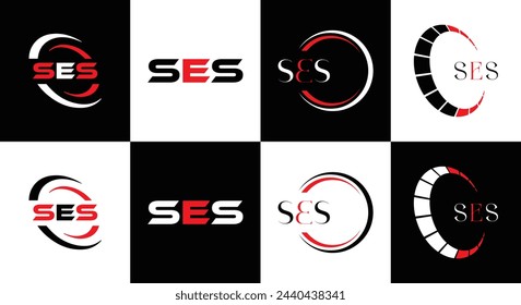 SES logo. S E S design. White SES letter. SES, S E S letter logo design. Initial letter SES linked circle uppercase monogram logo. design. top logo, Most Recent, Featured,