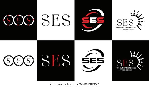 SES logo. S E S design. White SES letter. SES, S E S letter logo design. Initial letter SES linked circle uppercase monogram logo. design. top logo, Most Recent, Featured,