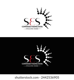 SES logo. S E S design. White SES letter. SES, S E S letter logo design. Initial letter SES linked circle uppercase monogram logo. design. top logo, Most Recent, Featured,