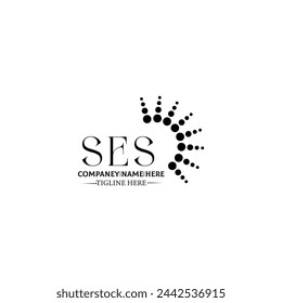 SES logo. S E S design. White SES letter. SES, S E S letter logo design. Initial letter SES linked circle uppercase monogram logo. design. top logo, Most Recent, Featured,