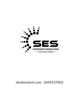 SES logo. S E S design. White SES letter. SES, S E S letter logo design. Initial letter SES linked circle uppercase monogram logo. design. top logo, Most Recent, Featured,