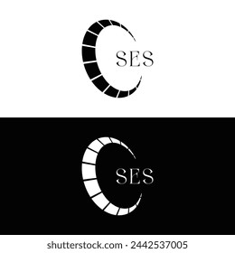 SES logo. S E S design. White SES letter. SES, S E S letter logo design. Initial letter SES linked circle uppercase monogram logo. design. top logo, Most Recent, Featured,