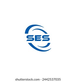 SES logo. S E S design. White SES letter. SES, S E S letter logo design. Initial letter SES linked circle uppercase monogram logo. design. top logo, Most Recent, Featured,