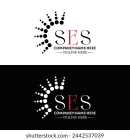 SES logo. S E S design. White SES letter. SES, S E S letter logo design. Initial letter SES linked circle uppercase monogram logo. design. top logo, Most Recent, Featured,