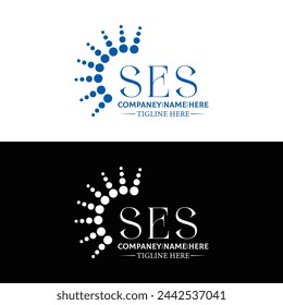 SES logo. S E S design. White SES letter. SES, S E S letter logo design. Initial letter SES linked circle uppercase monogram logo. design. top logo, Most Recent, Featured,