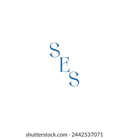 Logo de SES. Diseño S E S. Letra blanca SES. SES, S E S diseño del logotipo de la letra. Letra inicial SES vinculado círculo mayúscula monograma logo. diseño. logotipo superior, más reciente, destacado,