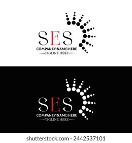 SES logo. S E S design. White SES letter. SES, S E S letter logo design. Initial letter SES linked circle uppercase monogram logo. design. top logo, Most Recent, Featured,