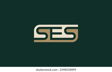 SES monogram vector logo design