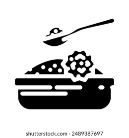 sesame allergen free product food glyph icon vector. sesame allergen free product food sign. isolated symbol illustration