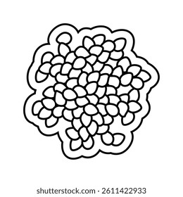 sesame allergen free product food line icon vector. sesame allergen free product food sign. isolated contour symbol black illustration