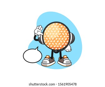 Sesame Ball costumer cervices cartoon. Mascot Character vector.