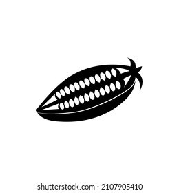 Sesame. Black silhouette on a white background. Logo, emblem, sign, symbol.