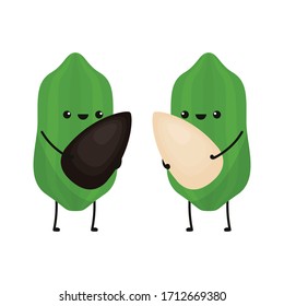 Sesame character design. Sesame vector. sesame on white background.