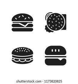 sesame icon. 4 sesame vector icons set. burger icons for web and design about sesame theme