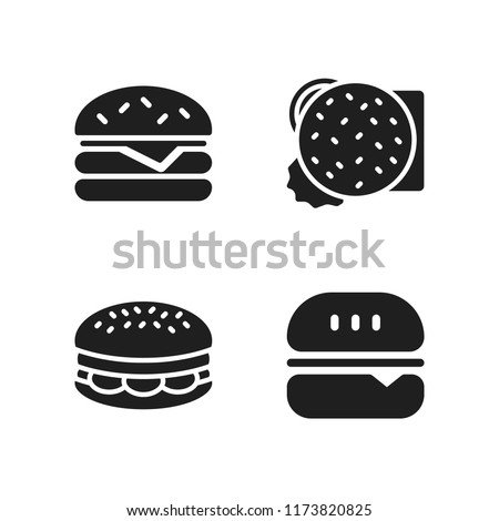 sesame icon. 4 sesame vector icons set. burger icons for web and design about sesame theme