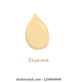Sesame icon. Flat illustration of sesame vector icon for web