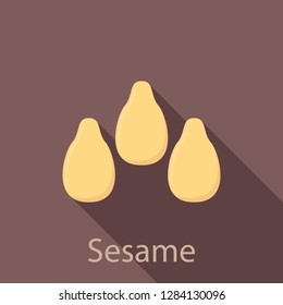 Sesame icon. Flat illustration of sesame vector icon for web design