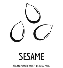Sesame icon. Simple illustration of sesame vector icon for web design isolated on white background