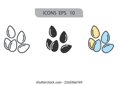 Símbolo de iconos de Sésamo elementos vectoriales para web infográfica