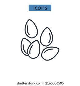 Sesame icons  symbol vector elements for infographic web