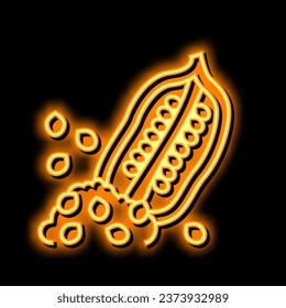 sesame nut neon light sign vector. sesame nut illustration